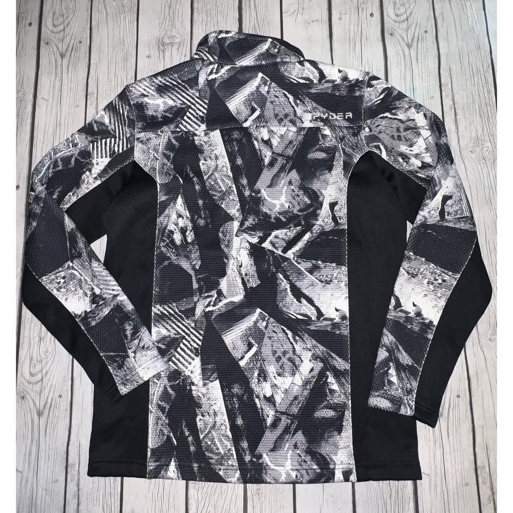 Spyder Logo Sweatshirt Pullover Black And White Boys Size XL 1/4 - Picture 6 of 8
